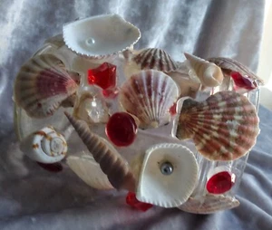 XL ALL RED SHELLS Glass Fish Cave aquarium ornament tropical hand made by me! - Picture 1 of 24