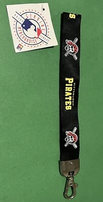 NEW Pittsburgh Pirates Team Black Wristlet Keychain Clip - Image 1 of 2