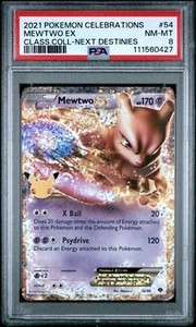 2021 Pokemon Celebrations Mewtwo EX Holo Classic Collections Rare #54/99 PSA 8 - Picture 1 of 2