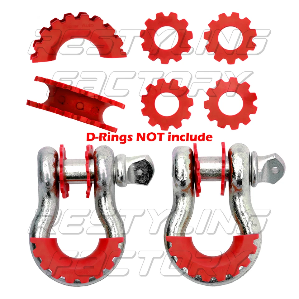 New RED Isolator Washers 1 Pair Set Silencer Clevis for 3/4" D-ring Shackles - Image 1 of 1
