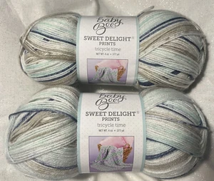 2 skeins Baby Bee Sweet Delight Prints Yarn TRICYCLE TIME NEW - Picture 1 of 3