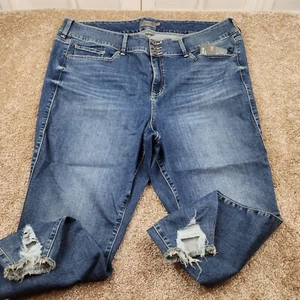 Torrid Jegging Jeans Damen Gr. 24R Blau Super Soft Skinny Leg Distressed Neu - Bild 1 von 8