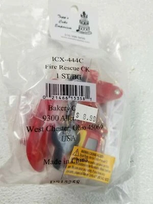 Sombrero de camión de rescate de bomberos panadería artesanía adorno de pasteles decoración de fiestas  Foto 1 de 4