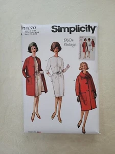 Simplicity 1960's Vintage Styles Misses Dress, Coat & Scarf #R11270 - Picture 1 of 2