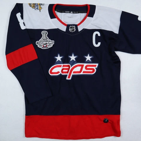 Adidas Alex Ovechkin Washington Capitals 2018 Stadium Series Caps Jersey Size 50 Cover