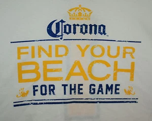 Corona Extra / Light Find Your Beach #1 Bier weiß 2-seitig T-Shirt Neu NOS Gr. LG - Bild 1 von 4