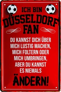  ''Düsseldorf Fan'' 20x30cm placa de chapa - Imagen 1 de 4