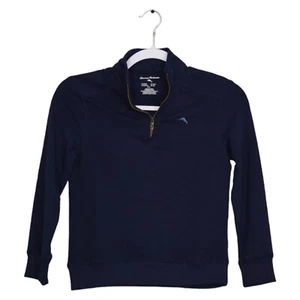 Tommy Bahama Boys Sweater Navy Blue Pullover 1/4 Zip Cotton Blend Kids XS/4 NWT - Picture 1 of 3