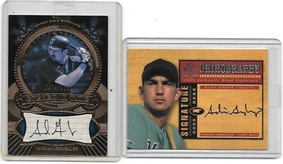 ADRIAN GONZALEZ CERTIFIED AUTHENTIC AUTOGRAPH LOT OF  INCLUDES 2 ROOKIES - Image 1 of 3