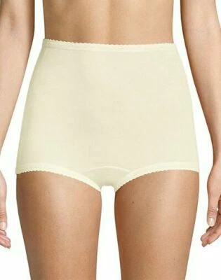 BALI FreeForm Antron III Nylon Full-Cut High-Waist Ivory Brief  Plus Size 10/3XL - Image 1 of 3