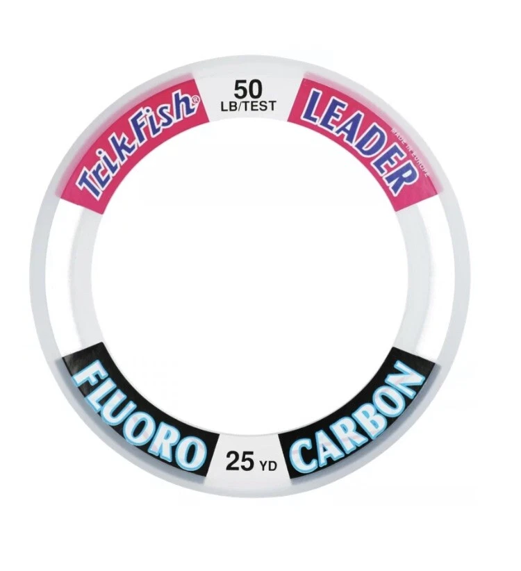 Carrete de muñeca líder de fluorocarbono Trik Fish 50 lb 25 yardas transparente Foto 1 de 1