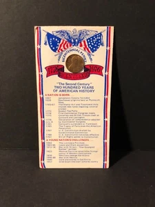 1976 Bicentennial Lincoln Card with 1975 Denver Penny from Rock Island Railroad  - Picture 1 of 7
