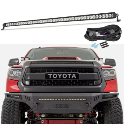 40" LED Hood Bulge Light Bar Driving + Wiring for 2014-2021 Toyota Tundra Pickup - Image 1 of 4