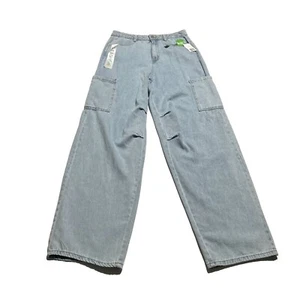 Tinseltown Hi-Rise Baggy Jeans Women's Size 7 Wide Leg with Cargo Pockets NWT - Picture 1 of 6