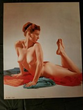 Vintage 1950s Salesman Sample Pin Up Litho Art Calendar Rare 