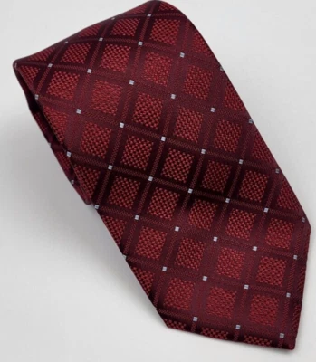 Corbata Croft & Barrow Poliéster Roja Gris Geométrica Hombre Ajustada 56,5 x 3 Foto 1 de 4