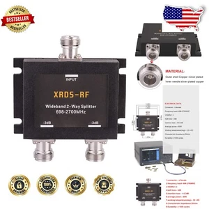 Séparateur femelle argent et noir type N - 2 voies 50 ohms pour systèmes cellulaires 4G - Photo 1 sur 8