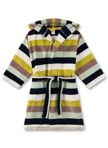 Sanetta 233375 Jungen Boy Bademantel Kapuze Badetuch Duschtuch gestreift Ringel - Bild 1 von 3