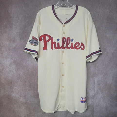 Majestic Authentic Philadelphia Phillies Chase Utley World Series Jersey 52 2XL Cover