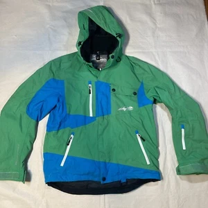Snowmobile Jacket Men’s Sz Small HMK Peak 2 Green/Blue Outdoor Adventure. R0168 - Picture 1 of 7