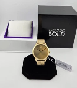 Movado Bold Women's Gold Tone Pyramid Bracelet Watch - 3600598 ($595 MSRP) - Picture 1 of 16