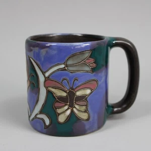Mara Studio Art Pottery Coffee Mug Cup Butterfly Mariposa Mexico Signed 16 oz - Picture 1 of 9