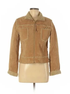 Aldo Women Brown Leather Jacket M - Picture 1 of 2