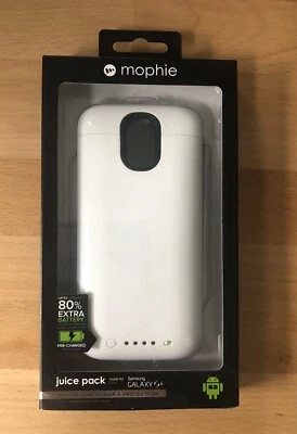 Funda Mophie Juice Pack y Batería Recargable en Blanco para Samsung Galaxy S4 Foto 1 de 4