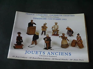 CATALOGUE JOUETS ANCIENS GALERIE DE CHARTRES VENTES 3 OCTOBRE 1993 - Picture 1 of 1