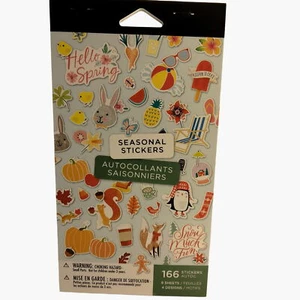 Seasonal Stickers Set 166 Count Fall Winter Spring Summer American Greetings - Picture 1 of 10