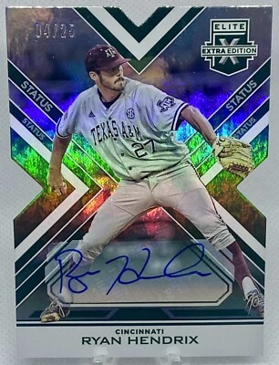 2016 Elite Extra Edition Autograph Status Die Cut Emerald AUTO /25 Ryan Hendrix - Image 1 of 2
