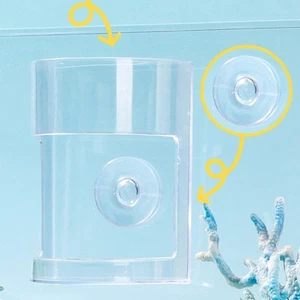 Fischfutterhaus Futterschlauch Säule Saugnapf klar Aquarium Zubehör Garnelen - Bild 1 von 7