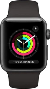 Apple Watch Series 3 38MM 8GB (GPS) A1858 Aluminum Space Gray - Good - Picture 1 of 6