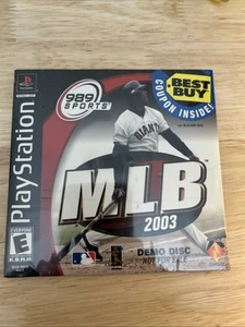 MLB 2003 DEMO DISC SONY PLAYSTATION PS1 PSONE NEU UND VERSIEGELT BARRY BOND 989 - Bild 1 von 2