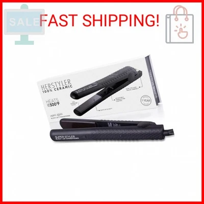 Herstyler Superstyler Onyx Ceramic Flat Iron - Ceramic Hair Straightener with Ad - Image 1 of 2