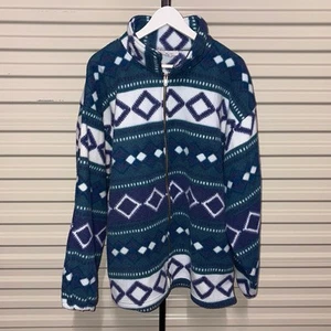 Vintage 90s Neve Tezzini Fleece Jacke XXL - Retro Übergangsjacke Pullover Warm - Bild 1 von 6