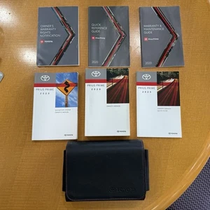 2020 Toyota Prius Prime Owners Manual Complete Set with Leather Case - Picture 1 of 8