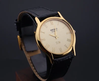 RARE Seiko Slim GOLD Quartz Gentlemen's Wrist Watch - (FREE SHIPPING) - Image 1 of 4