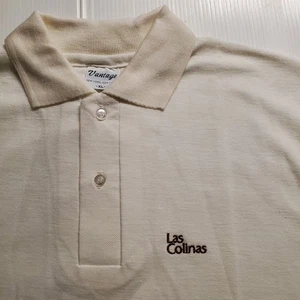 Vantage Las Colinas Polo XL 22" quer elfenbein cremefarben Waffelstruktur Vintage - Bild 1 von 15