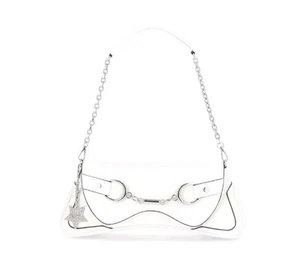 Paris Hilton Damen Rider Large Schultertasche Baguette Tasche - Weiß - Bild 1 von 12