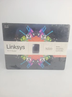 NEW Linksys E1200 N300 Wi-Fi Router (Cisco) Wireless Internet Router 300 Mbps Du - Image 1 of 4