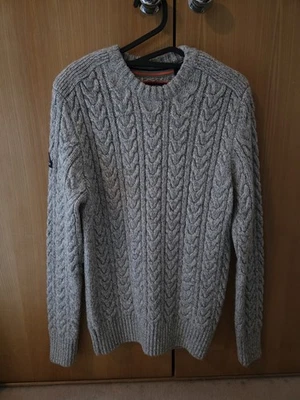 Men's Medium Superdry Cable Knit Jumper - Image 1 of 4