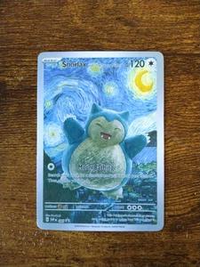 Snorlax - Pokemon x Van Gogh Noche estrellada Hágalo usted mismo ACG Tarjeta personalizada Fan Art - Imagen 1 de 1