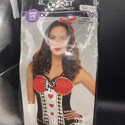 Livro de histórias espartilho e shorts queen vermelho tamanho adulto P/M - Imagem 1 de 4