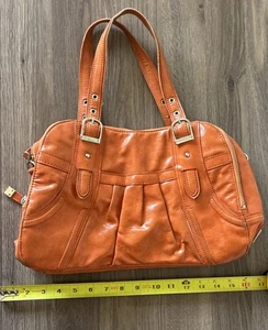 Cartera Maxx New York Naranja Vintage, Y2K, Cremalleras Estampado Leopardo, Bolso de Hombro  - Imagen 1 de 17