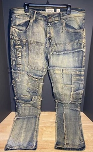 FWRD Denim Distressed Patchwork Jeans Mens 38x32 - Picture 1 of 16