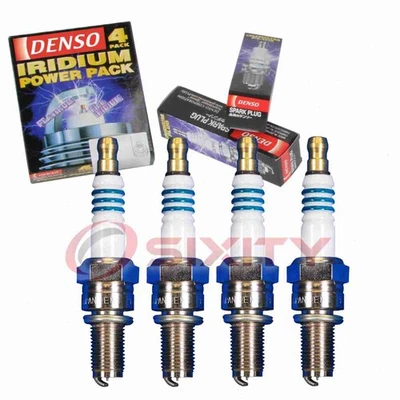 4 pc DENSO 5367 Iridium Power Spark Plugs for IU31A 6482 Ignition Wire mr - Image 1 of 4