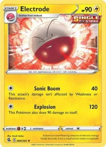 Electrodo Fusion Strike Pokémon TCG 088/264 Regular Raro ࿊ - Imagen 1 de 1