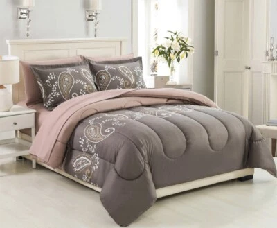 Juego de edredón estampado ropa de cama BIAB Bed in a Bag, cachemira floral topo completo Foto 1 de 4