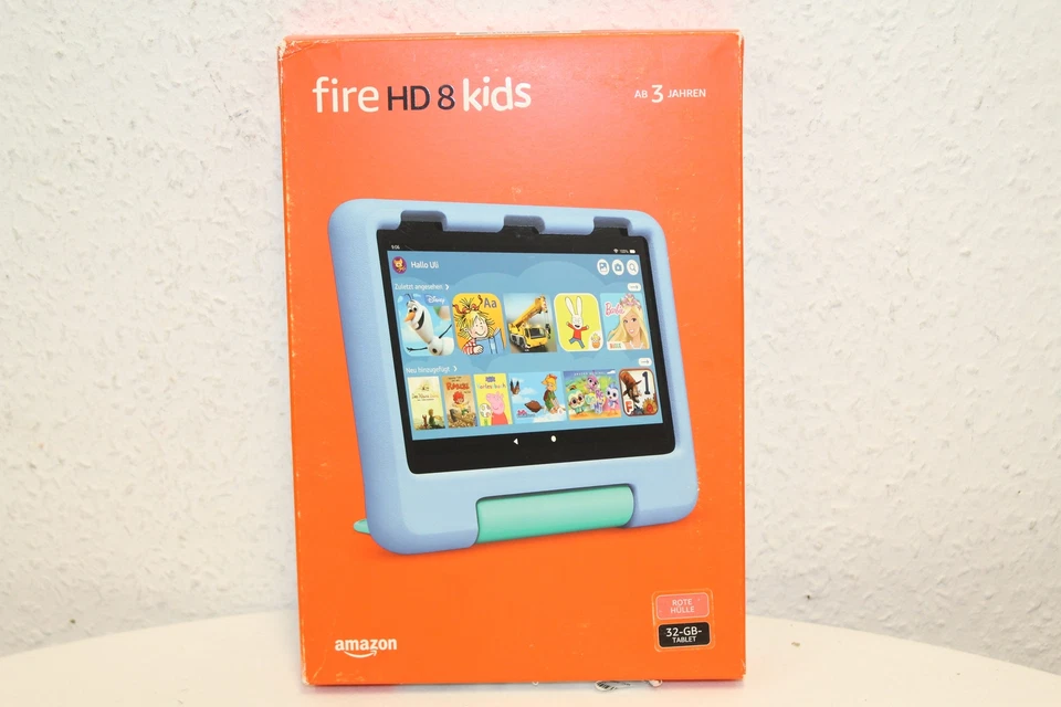 Amazon Fire HD 8 Kids 32GB Wi-Fi 8 Zoll Rot Gebraucht Rechnung MwSt  - Bild 1 von 4